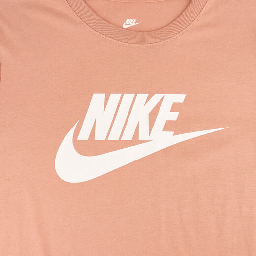 耐克NIKE女子短袖T恤 针织无领 运动休闲 修身显瘦DX7907-688红 XL