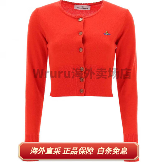 Vivienne Westwood Suéter De Manga Larga Con Logo De Un Solo Pecho Y Cuello Redondo De Color Sólido Mujer Rojo Rojo M