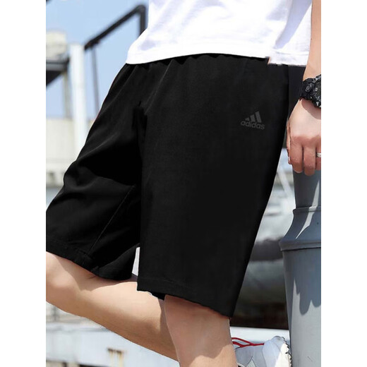 阿迪达斯 （adidas）棉质短裤男夏季新款运动裤宽松针织休闲五分裤IC9756 IC9756  L _推荐155-175斤