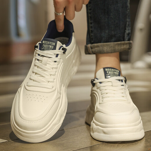 
Ziweiqi McQueen 2025 spring white shoes casual and versatile teen sports shoes Y6175 Bailan 40