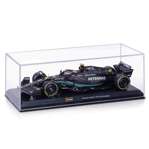 梅赛德斯W14124 汉密尔顿/拉塞尔 F1收藏送礼车模 W14124 汉密尔顿44号 防尘罩版