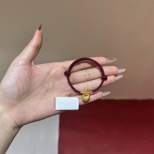 QIWN Little Fat Fortune Bracelet Gold Tuo Tuo Gold-plated Braided Rope Bracelet as a Chinese Valentine's Day Gift for Girlfriend and Wife Pure Gold Fat Fortune Bracelet