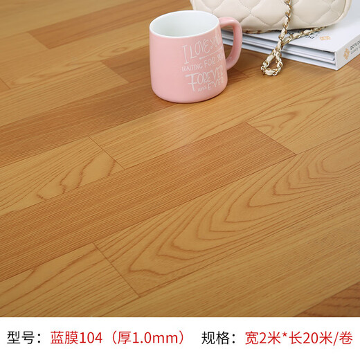 财发地毯地板革PVC塑胶地板胶出租屋活动板房水泥地直接铺工程商用地板革 蓝膜2601(宽2米*长20米整卷)