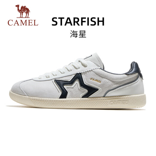 Camel (CAMEL) German training shoes for women T-toe shoes starfish thin sole men's shoes retro casual sports shoes 7027, ivory white/black, men 38