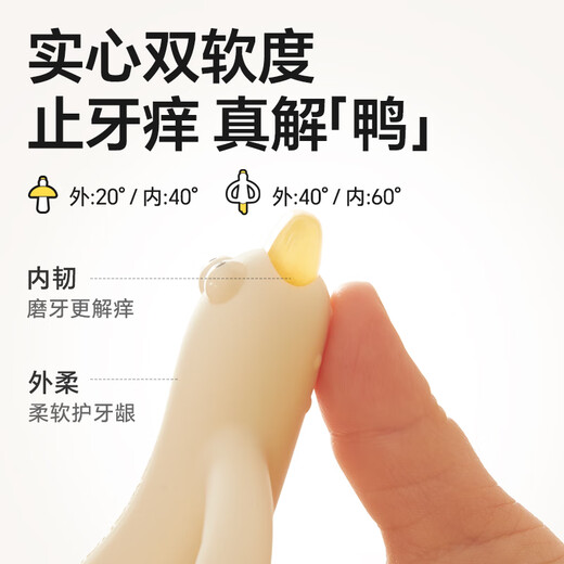 Royal Pet Teether Baby Anti-eating Hands Small Month-old Teething Stick Baby Teething Period 2-6 Months Teething Toy 2 Months + Mushroom Duck-Storage Box + Anti-chain