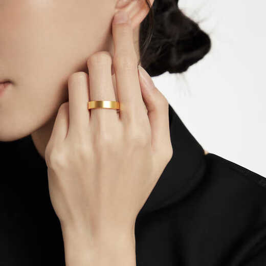 Chow Tai Fook Heritage Gift Love Jin Jian Heritage Pure Gold Ring Labor Cost 820 Price F214040 Single Large Edition Ancient Method No. 8 Pure Gold About 8.90g