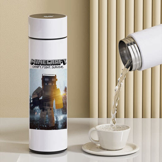 Minecraft Minecraft Smart Thermos Cup Creeper Cuper Cust Custom Custom емкость 304 чай из нержавеющей стали 500 мл Smart Thermos Cup XA1278 World