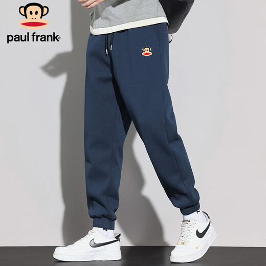 Big Mouth Monkey (paul frank) pants men's autumn and winter casual pants men's small-legged sweatpants men's pants trendy brand sweatpants men's navy blue XL