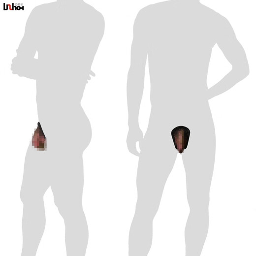 UzHot temptation sexy real T pants men's thong JJ set transparent C-string pants C pants men's invisible underwear C7 black gold network one size