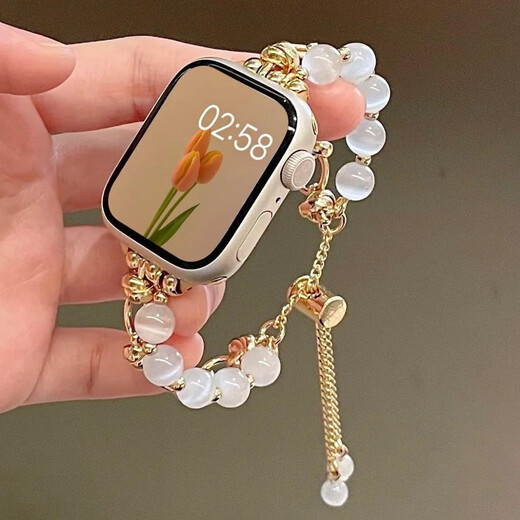 Маленький аромат Cat Eye Crystal Braslet Braflet, подходящий для AppleWatch Apple Watch Iwatch1098 Generation 76Se Gold 38/40/41