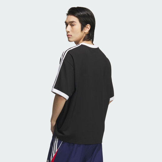 Adidas Clover Series Men RINGER TEE Short Sleeve KC2603 Black M