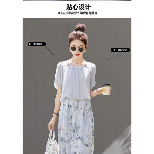 Vestido de marca de lujo de Ehangy Light para mujeres 2025 Summer Nuevo bordado de alta gama Temperamento de moda de empalme de manga corta Skirt Grey M