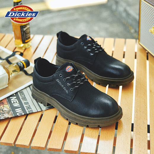 Dickies men's casual shoes workwear business leather shoes men's casual retro British workwear shoes black 40