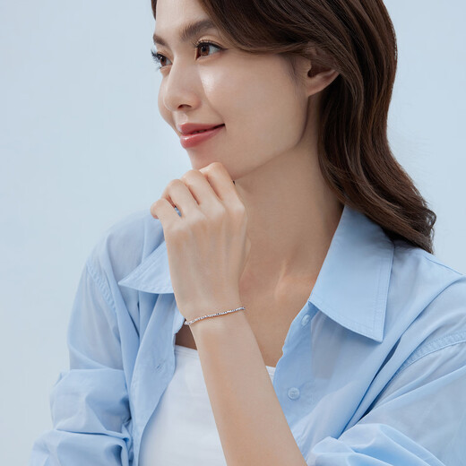 Lukfook Jewelry Platinum Bracelet Platinum 950 Disco Beads Bracelet Price G07TBPB0014 Approximately 3.99 grams