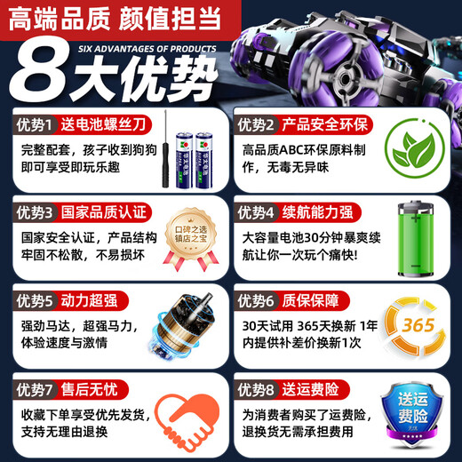 柏思乐儿童玩具遥控汽车可漂移遥控坦克手势感应玩具男孩3-6-12生日礼物 【双控版】喷雾遥控坦克 绿 2组锂电池-120分钟续航
