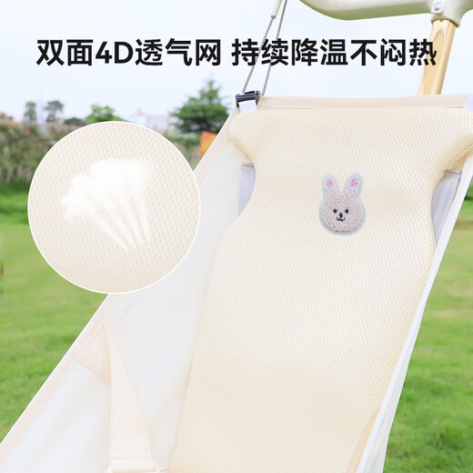 小虎子t18/t28/t3T2/KK口袋婴儿推车靠背硬板支撑护脊防驼背 米色收纳挂袋