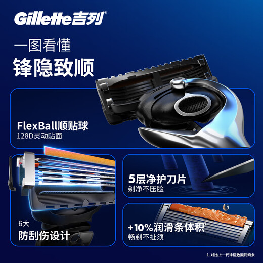 Gillette Razor Manual Fengyin 5 Zhishun Caja de gravedad de la gravedad Lavado y viajes Manual de afeitar anti-Stratch Anti-Scratch, regalo práctico para hombres 5 capas de cuchilla 1 soporte de cuchillo 5 cabezal de cuchillo Feigeli