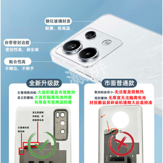 Xiaomi (MI) original adapted civi1s back cover glass xiaomiCivi1 back shell mobile phone battery cover rear screen protection sheet Civi1/S sparkling black tempered glass material/high quality/fitting