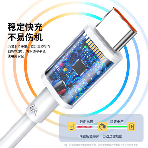 Aixu is suitable for Xiaomi charging cable 120w/90w/67w data cable m 15/14/13/12/11pro/ultra flash charging k80/k70/k60/k50 supreme version tye-c cable 1 pack 120W gold standard flash charging 1.0m gold standard flash charging