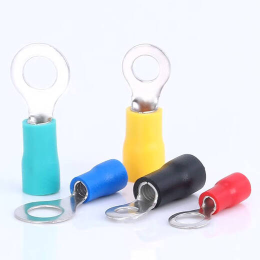 RV12532 round cold press terminal pre-insulated copper nose more than 1000 Specifications Yellow RV5.5-6 (diameter 6.5) 500 pieces/pack