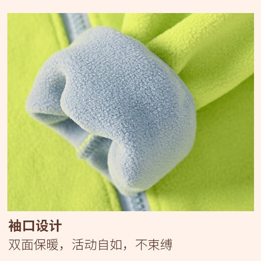 马克华菲儿童冬季保暖摇粒绒外套新款宽松加绒羊胎绒圆领卫衣卫裤套装 纯色咖色（灯芯绒加绒束脚裤） 130