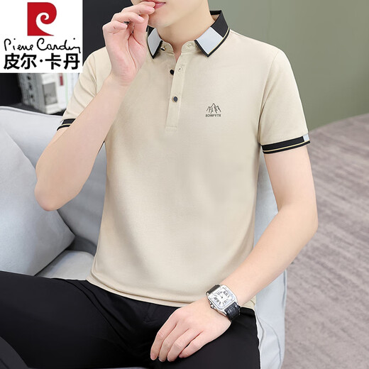 皮尔卡丹（pierre cardin）2025夏季Polo衫男士翻领短袖t恤冰感透气休闲百搭上衣潮流体恤衫 白色Q733翻.领短袖 M