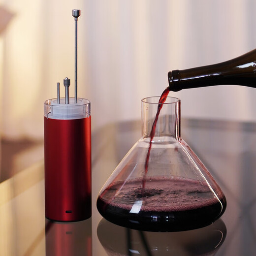 DSHCOTE Oxygenated Atomized Intelligent Wine Decanter Red Wine Electric Quick Wine Divider Light Luxury Glass Wine Set Home Smart Oxygenated Atomized Decanter Warm Red