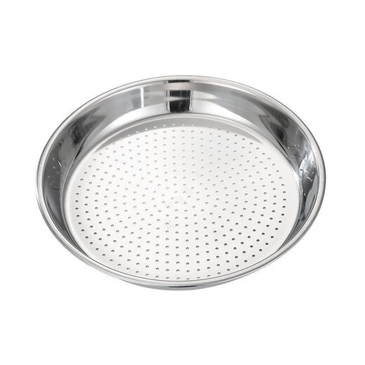 EMICRO thickened stainless steel wok household steaming tray thickened steaming tray steaming rack steamer round steaming sheet large capacity steaming grid grate perforated steaming tray 1 piece 34cm