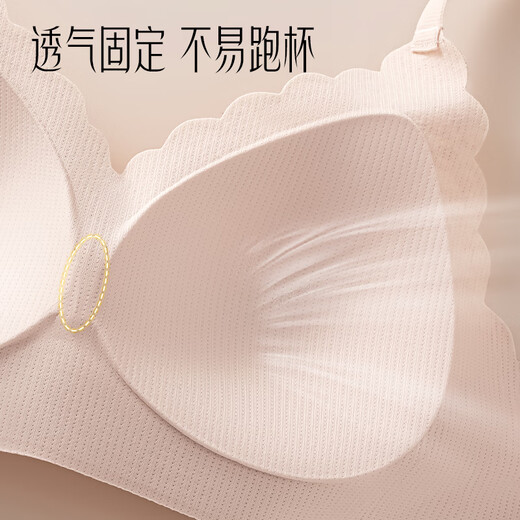 猫人性感蕾丝内衣女夏季小胸聚拢收副乳防下垂美背无痕文胸罩无钢圈 冰青 S 【建议80-95斤】