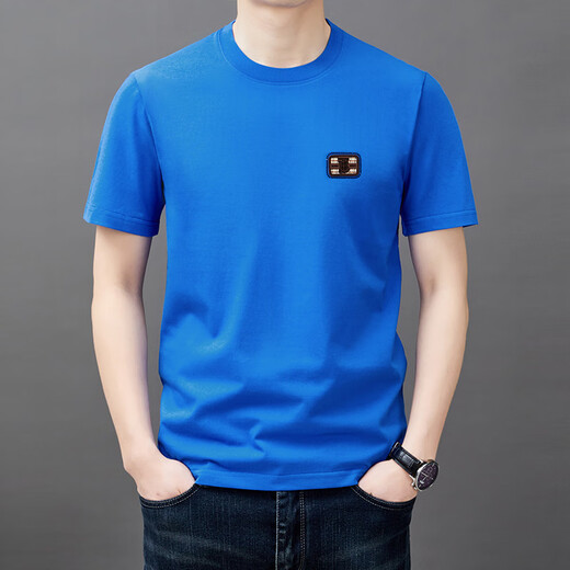 
Seven Wolf 240g heavy pure cotton short-sleeved T-shirt for men loose casual round neck base shirt T-shirt top men's clothing KSJY9922 white M 165 suggests 100-120Jin [Jin equals 0.5 kg]