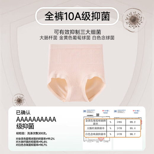 Langsha Women's Underwear Women's High Waist Silk Crotch 10A Antibacterial High Elasticity Large Size Fat MM Belly Controlling Buttocks Lifting Breathable Seamless 4 Pack