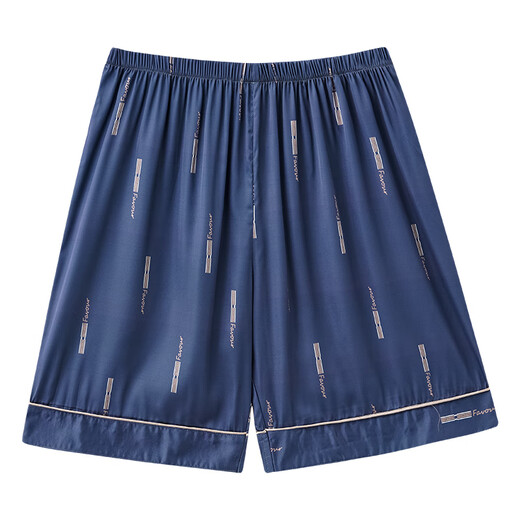 Catman Men Ice Silk Pyjama Pantalon d'été Shorts Simple Big Shorts en liberté Summer Men Summer Pantalon Home 698 Blue 3xl [Recommandé 160-180jin [Jin est égal à 0,5 kg]]]