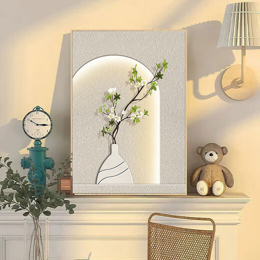 Crème Style Living Room Peintures décoratives modernes Plantes vertes simples peintures suspendues