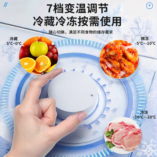 雪音冰柜减霜大容量卧式冷柜家用商用冷藏冷冻单温双温一级节能雪柜厨房囤货冰箱 728双温【双箱两用】长1.43米