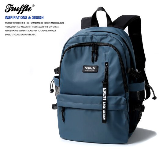 TRUFFLE2025 new style college students junior high school backpack backpack trendy brand large capacity travel computer backpack (upgraded) SJWD-light luxury gray