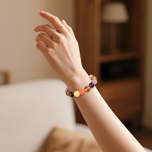 Moon Seal Baichuan Beeswax Bracelet Crystal Duobao Bracelet Women's Style Comes with Certificate Lucky Gift Box