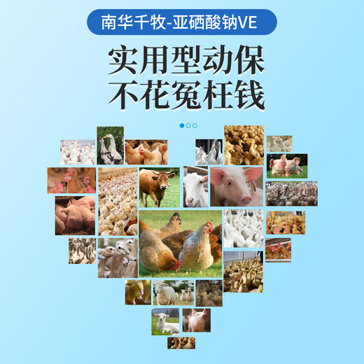 Nanhua Qianmu sodium selenite VE veterinary vitamin e pig, cattle, sheep and chicken premixed egg pregnancy-resistant feed additive sodium selenite 10 bags ex-factory price 1000g/bag