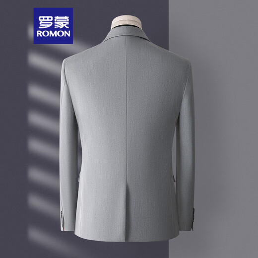 
ROMON (ROMON) suit men's three-piece Korean slim business casual suit groom wedding dress dark gray [top + pants + vest] shirt belt 6XL