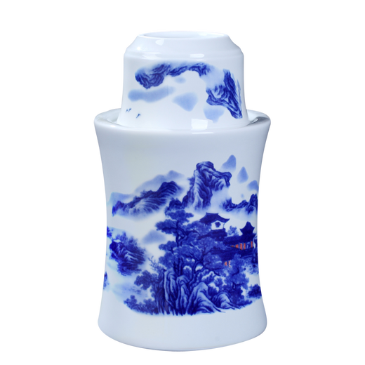 Shengtianxia Wine Warmer Ceramic Hot Wine Kettle Warmer Wine Kettle Jingdezhen High White Porcelain Household Warming Wine Glass Three-Liang Wine Set Set Close to the Mountain and Water - Wine Warmer - Three-Liang Pack Shengtianxia Wine Warmer Ceramic Hot Wine Kettle Warmer Wine Kettle Jingdezhen High White Porcelain Household Warming Wine Glass Three-Liang Wine Set Set Close to the Mountain and Water - Wine Warmer - Three-Liang Pack