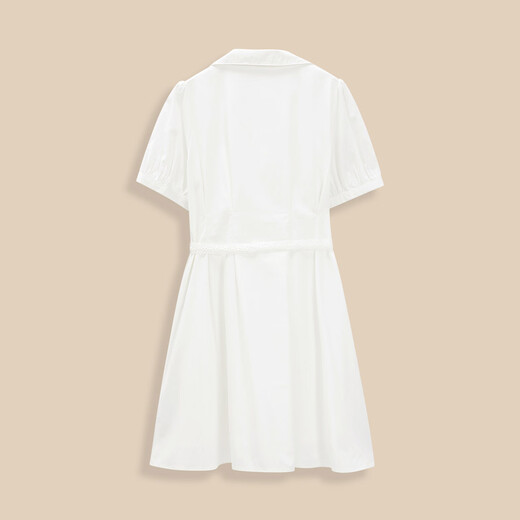 Robe de chemise IEF / Aiyifu 2025 Été Nouveau tempérament de trajet populaire Fashion Slim Fit White 1 M