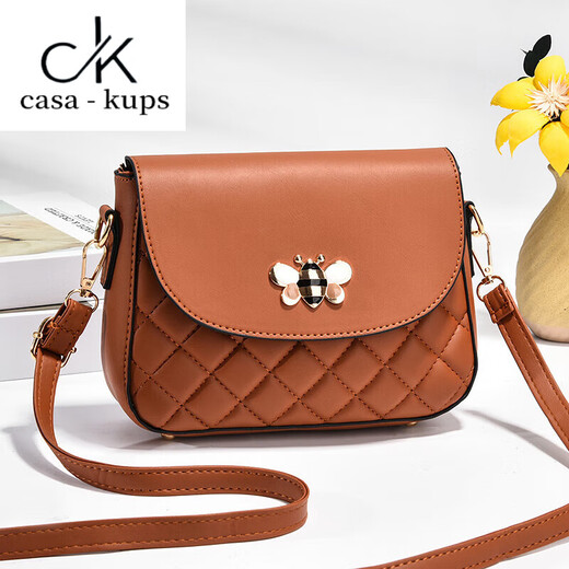 Casa-Kupscck Sac féminin en cuir authentique 2025 Nouveau sac de diamant petit sac pour femmes Mini Mobile Phone Sac Version coréenne Versatile à une épaule cross-body Small Square Beige Blanc