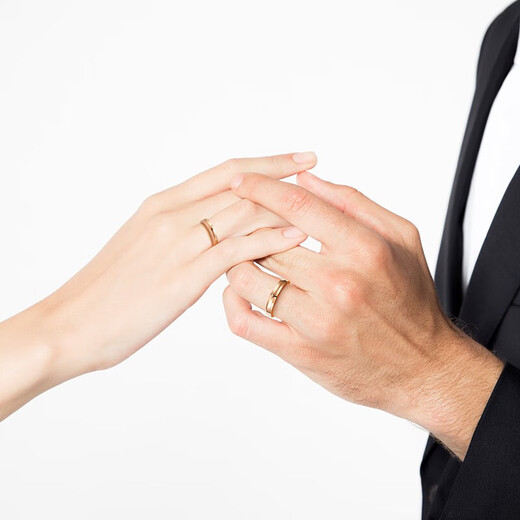 I Do sealed version diamond ring K gold couple wedding ladies ring Promise series Valentine's Day gift for girlfriend 18K gold/men's ring