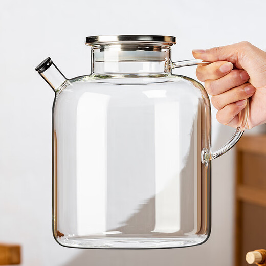 Manwei cold kettle household high temperature resistant glass cold kettle food grade thickened boiling kettle large capacity juice pot flower teapot 3.0L transparent teapot