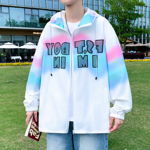 奥计高中生衣服男夏季冰丝速干男生高初中生轻青少年大童透气外套潮 6629蓝色(单件外套) 品质升级 M 70-90斤左右