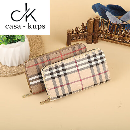 casa-kupsCK创意女士单拉钱包长款女生2025新款时尚拉链大容量钱夹钱包女士 1