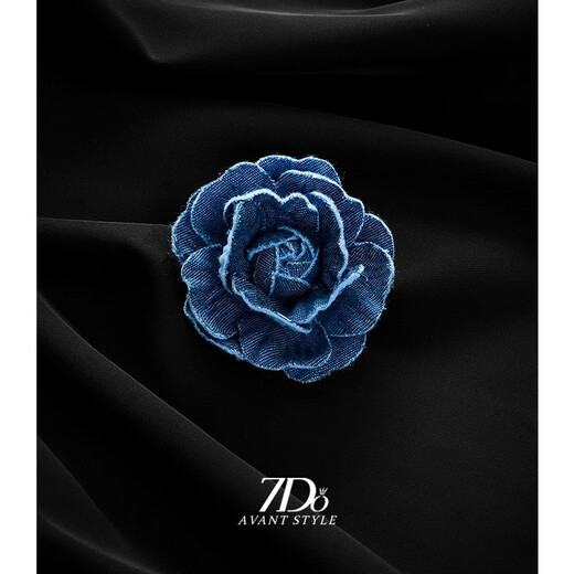 Quamer7do Denim Camellia Brosche für Frauenpullover Corseage Pin koreanische Haarnadel -Pferdeschwanz -Chuck -Kopfschmuck tut nicht weh tun