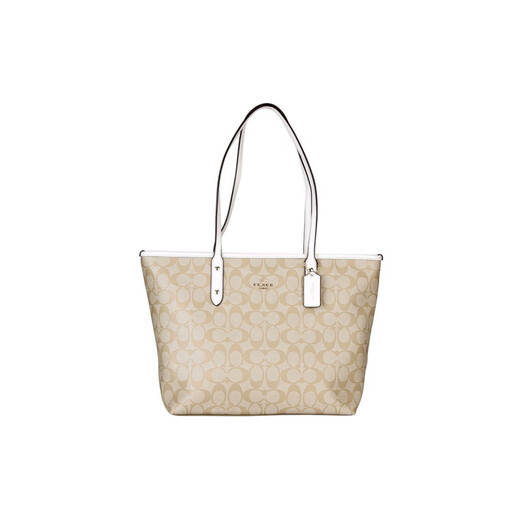 CoaCH (COACH) Qixi Festival Gifts Coach City Zip Tote 30 Presbyterian Full-print Zipper Opening and Close Canvas Coated Leather Basic Package (Bake + Dust Bag)