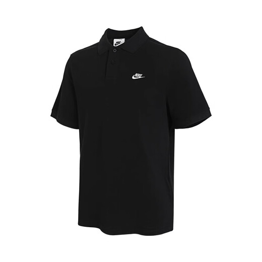 Nike (Nike) Футболка с короткими рукавами для Men 2025 Лето-новая мужская чистота хлопчатобумажного простота, простой лацкат, повседневная повседневная рубашка поло полумонта