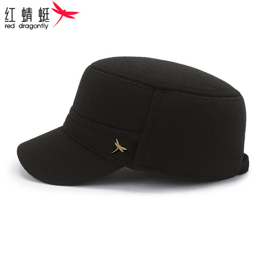 Red Dragonfly (RED DRAGONFLY) middle-aged and elderly men's winter dad's velvet ear protection duck cap for the elderly windproof and warm grandfather flat cap