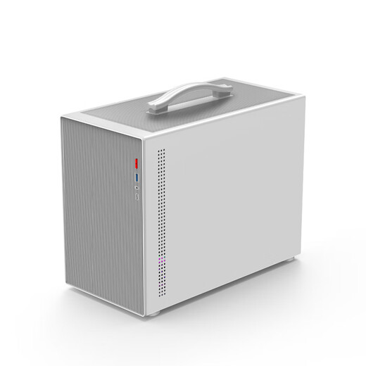 Unbekannt Player M1 Tragbares Gehäuse, Desktop-Mini-Glasseite, transparent, Gaming-MATX-Computer, kleines Gehäuse, M1-Gehäuse, Weiß